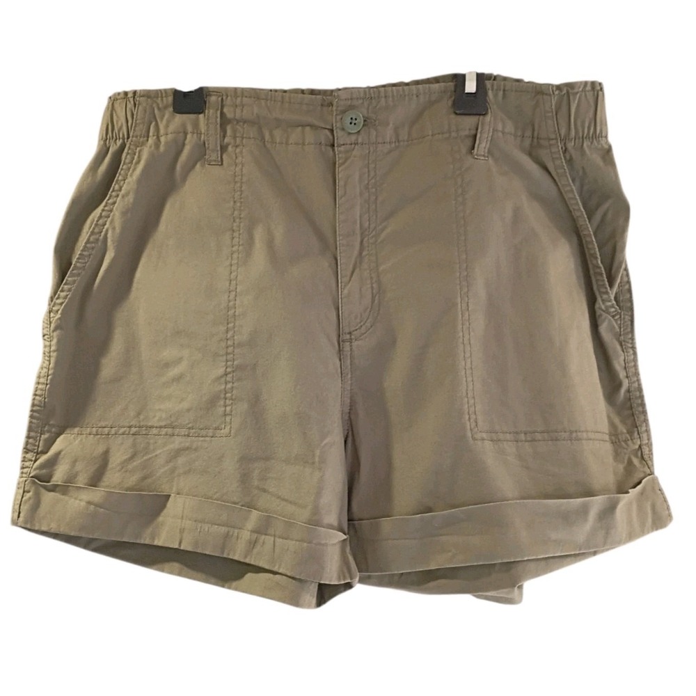 Sanctuary‎ Shorts Women's High Rise Trail Green Pull-on Pockets Size XL EUC